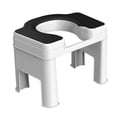 thumbnail image 3 of Esquirla Bathroom Toilet Stool Portable Compact Potty Stool for Toilet Bathroom Adult 26.5cm white balck, 3 of 8