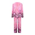 thumbnail image 5 of Rbaofujie Robe pour Femmes Ensemble de Pyjama Décontracté Uni Haut Décontracté Pantalon Pyjama d'Automne, 5 of 5