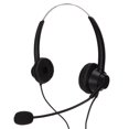 thumbnail image 3 of Cell Phone Headset, Plug And Play Binaural Headset Light Weight H360D-2.5 Single Direction 2.5mm Plug With HD Mic For Teleconferencing, 3 of 8