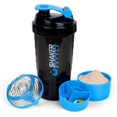 thumbnail image 1 of Protein shaker bottle 16oz shaker bottle for protein shakes,protein shaker with Storage and Mix Ball,3 Layer Leak Proof protein bottle, 1 of 5