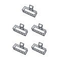 thumbnail image 3 of maskred Pinces de Mode Grand Style Simple à Portée de Main Style Simple Robuste Exquis Accessoires Barrettes pour Femmes Noir/rectangle 5Set, 3 of 6