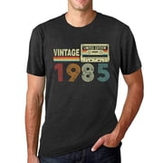 LUOGENLI Male T-shirts for Mens 40Th Birthday Men Vintage 1985 T Shirts for Men 1985 Graphic Tee Tops Dad Fathers Day Shirt Mens T-shirts Graphic Tees Funny Easter Black XL