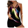 thumbnail image 1 of Tankini Swimsuits for Women Retro Bathing Suits Two Pieces Modest Swimming Wear Sports Tank Tops with Boyshorts, 1 of 9
