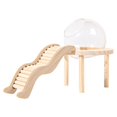 thumbnail image 1 of Milaget Glass Hamster House with Wooden Ladder for Chipmunk Guinea Pig Small Animals S, 1 of 9