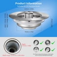 thumbnail image 2 of Upgraded Stainless Steel Kitchen Drain Strainer Catcher Filter Plug for Efficient Food Waste Prevention and Odor Control, 2 of 6