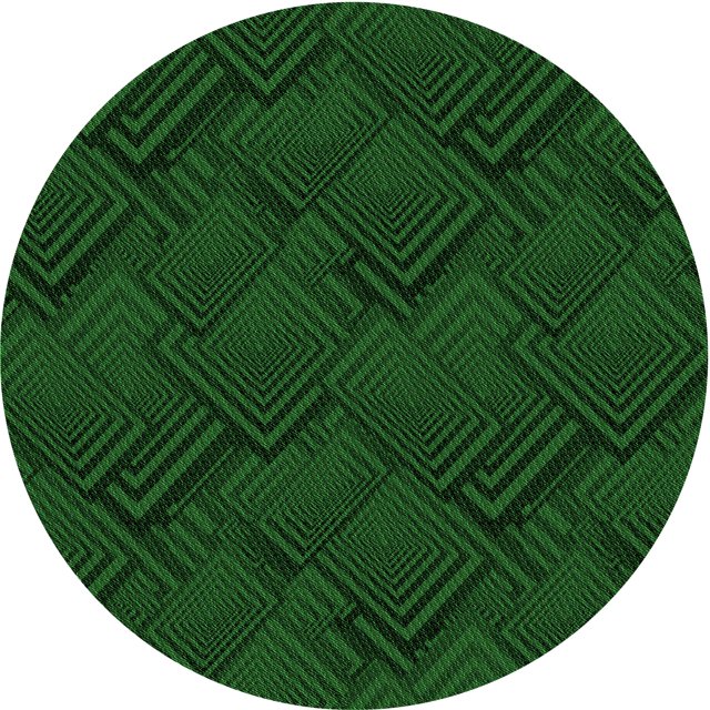Ahgly Company Tapis Rond Lavable en Machine Intérieur Transitionnel Vert, 5 Pieds Rond