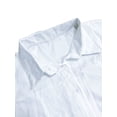 thumbnail image 3 of FcBaudy Robe à Manches Longues à Col Rabattu Longueur Cheville, Robes pour Femmes, Robes de Printemps pour Femmes Mode Féminine Col Rabattu Ample Coton Lin Manches Longues Ajustée Taille Haute Robe Femme Robe, 3 of 7