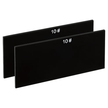 Unique Bargains Welding Len Shade 10 Glass 4-1/4'x 2' Hardened Glass Black Darkening Filter Plates Covers, 2 Pack