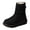 Black, variant on XIMIN Women's Thermal Fleece Lining Anti Skid Mid Calf Boots Waterproof Cloth Warm Snow Boots Round Toe Plush Lining Slip-On Waterproof Winter Boots with Hook And Loop