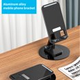 thumbnail image 3 of Ruiboury Support de Téléphone de Bureau Support Pivotant Réglage de Rack Pratique en Alliage d'Aluminium Support Rotatif pour Téléphone Portable Or, 3 of 8