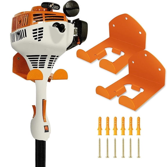 Crochet de Tondeuse Robuste, Support d'Outils de Jardin, Rangement Mural, Design Industriel, pour Garage, Organisateur d'Outils, Construction en Acier, Solution de Rangement, Organisateur d'Atelier Hzhnb / Fer, comme Montré
