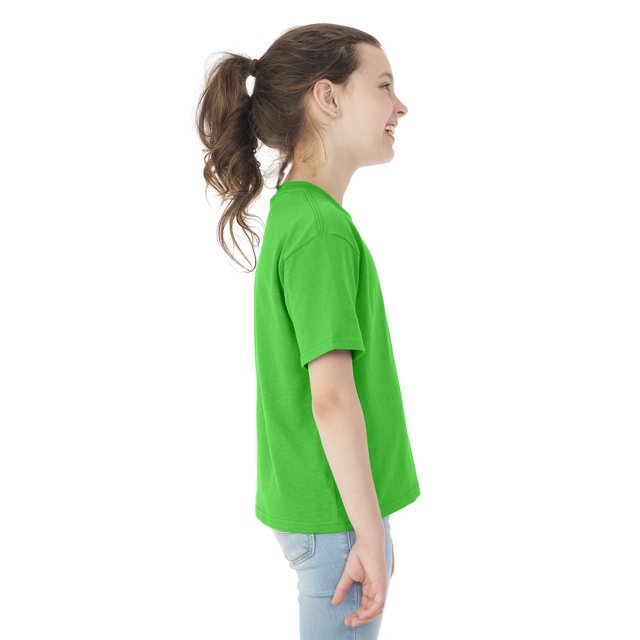 Jerzees T-Shirt à Col Rond à Manches Courtes Youth DRI-POWER Active, TG, Vert Kiwi