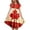 Rouge, variante sur XEGLSBU Robe Fleurie pour Filles de la Fête du Canada, Mignonne, Imprimé de Feuilles d'Érable Rouges et Blanches, à Étages, Coupe Trapèze, avec Manches Volantées et Poches, Robe de Fête Confortable pour les Fêtes Canadiennes Cele