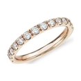 thumbnail image 1 of 0,30 Ct T.p. Rond Véritable Diamond Nouvelle Conception Alliance Éternité pour Femmes Or Rose Massif 18K Taille 3,5, 1 of 7