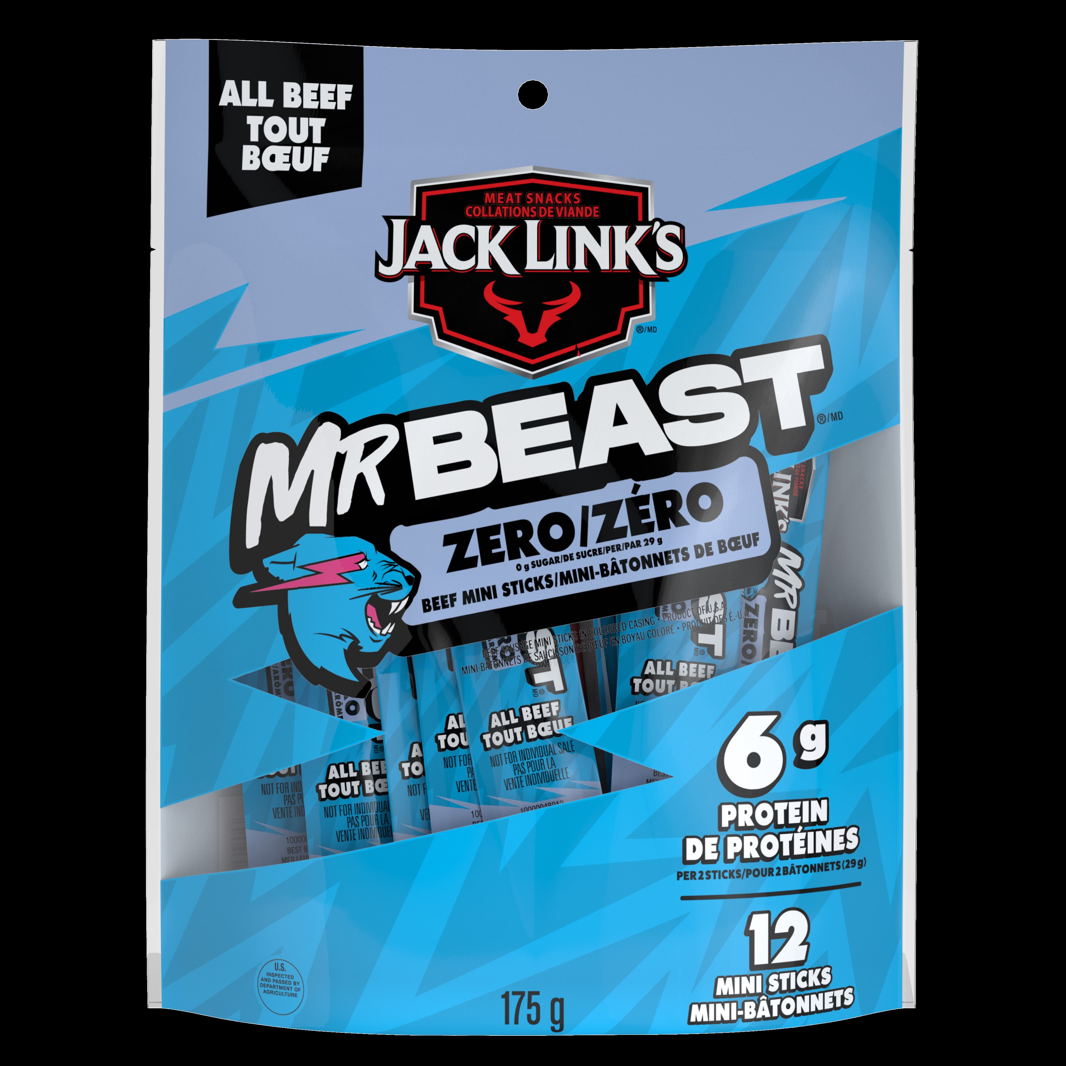 Jack Link's Zero Sugar Mini Beef Sticks 175G