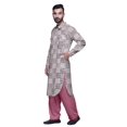 thumbnail image 3 of Atasi Mens Rayon Pathani Kurta Solid Salwar Set Printed Punjabi Kurta For Men, 3 of 5