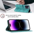 thumbnail image 4 of Compatible with iPhone 14 Pro Max Classic Embossed PU Leather Case with Card Holder Shockproof Cover, 4 of 5