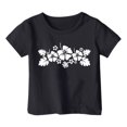 thumbnail image 3 of PMVFHDE Hauts à Manches Courtes pour Fille T-Shirts Graphiques pour Fille T-Shirts Amples d'Été pour Fille T-Shirts Imprimés Garçon et Fille Col Rond Manches Courtes T-Shirt Noir, 8-9 Ans, 3 of 3