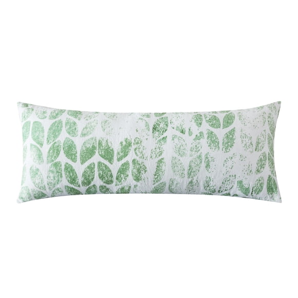 BedTreat Body Pillow with Printed Velvet Pillowcase, Fluffy Body Pillow for Adults, Removable cover, Sangay , Fern (20"x54")