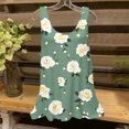 thumbnail image 2 of UPPADA Camisoles d'Été pour Femmes à Col Rond Coupe Ample T-Shirts Décontractés Mode Sans Manches Vêtements de Plage Ourlet Fluide Chandails à Enfiler Hauts Plage Boho Vêtements pour Femmes Vêtements à Moins de 10 Dollars Vert,G, 2 of 4