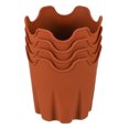 thumbnail image 1 of Unique Bargains 4' Silicone Round Flower Pot Planter Decorative Container, Terracotta 4 Pack, 1 of 5