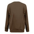 thumbnail image 3 of Chandails de Compression à Manches Longues pour Femmes Col Ras du Cou Unis Plus Chandail Surdimensionné Coupe Ample Pulls Tendance Hauts Légers pour Femmes Grande Taille Gris m, 3 of 3