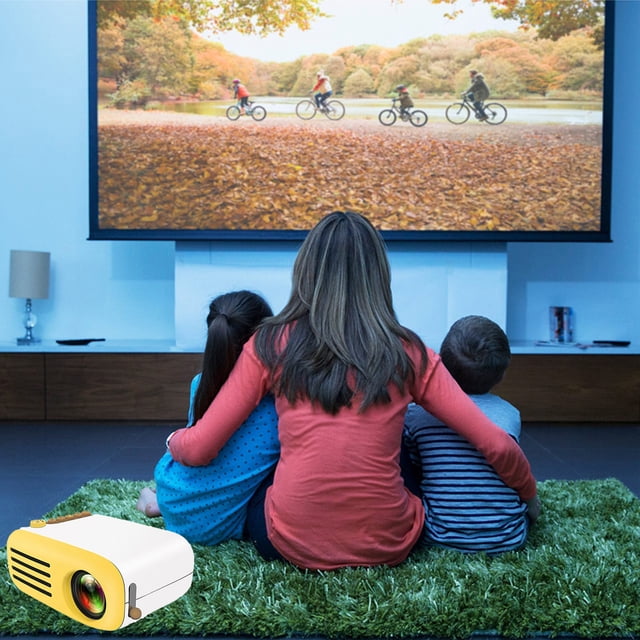 Mini LED Portable Projector, 1080P HD Support, USB/HDMI/AV Input, 30000H Lamp Life for Home Theater & Presentations