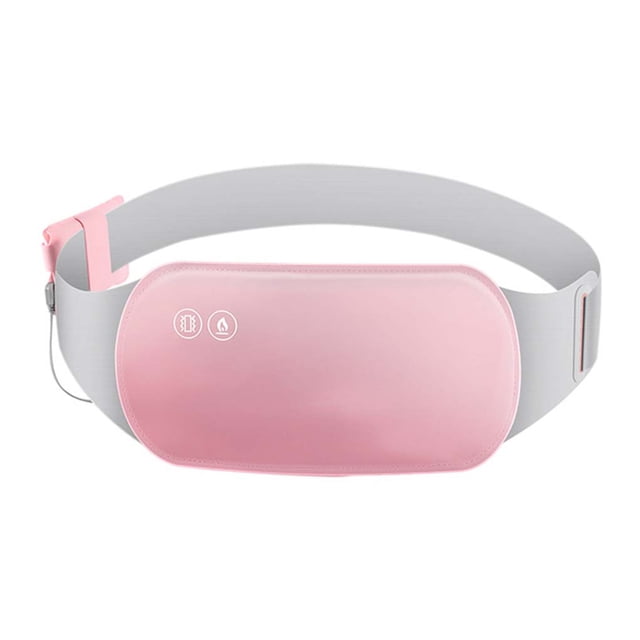 Unatoiry Ceintures Chauffantes Coussin Chauffant Électronique Taille Menstruelle Léger Doux pour la Peau Soins de Santé Massage par Vibration du Bas du Dos Chaud Rose Trois Paquets de Chaleur 1 Ensemble