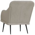 thumbnail image 3 of vidaXL Armchair Light Grey 63x76x80 cm Velvet, 3 of 5