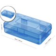 thumbnail image 1 of Dvruxg Plastic Cosmetics Case, Large Capacity Box, Hard Crayon Box Storage with Snap-Tight Lid for Office Supplies(Blue), 1 of 5