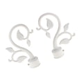 thumbnail image 2 of Langgg 2 Pcs Embouts de Tringle à Rideaux Tête de Tringle pour Tringle de Fenêtre Embouts de Tringle Tête de Tringle pour Tige de Ø 28 mm Feuille#Blanc, 2 of 9