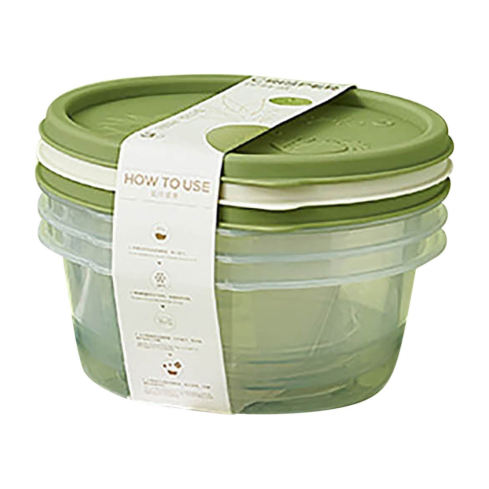 Microwave-Safe Food Storage Containers - BPA-Free Plastic Meal Prep Boxes with Stackable Design, Leakproof Lids for Freezer, Fridge, and Office Lunches (3-Piece Set, Multiple Sizes)