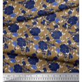 thumbnail image 3 of Soimoi Brown Poly Georgette Fabric Leaves,Insect & Floral Artistic Print Fabric by Yard 52 Inch Wide, 3 of 3