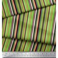 thumbnail image 2 of Soimoi Green Poly Georgette Fabric Vertical Stripe Print Fabric by Yard 52 Inch Wide, 2 of 5