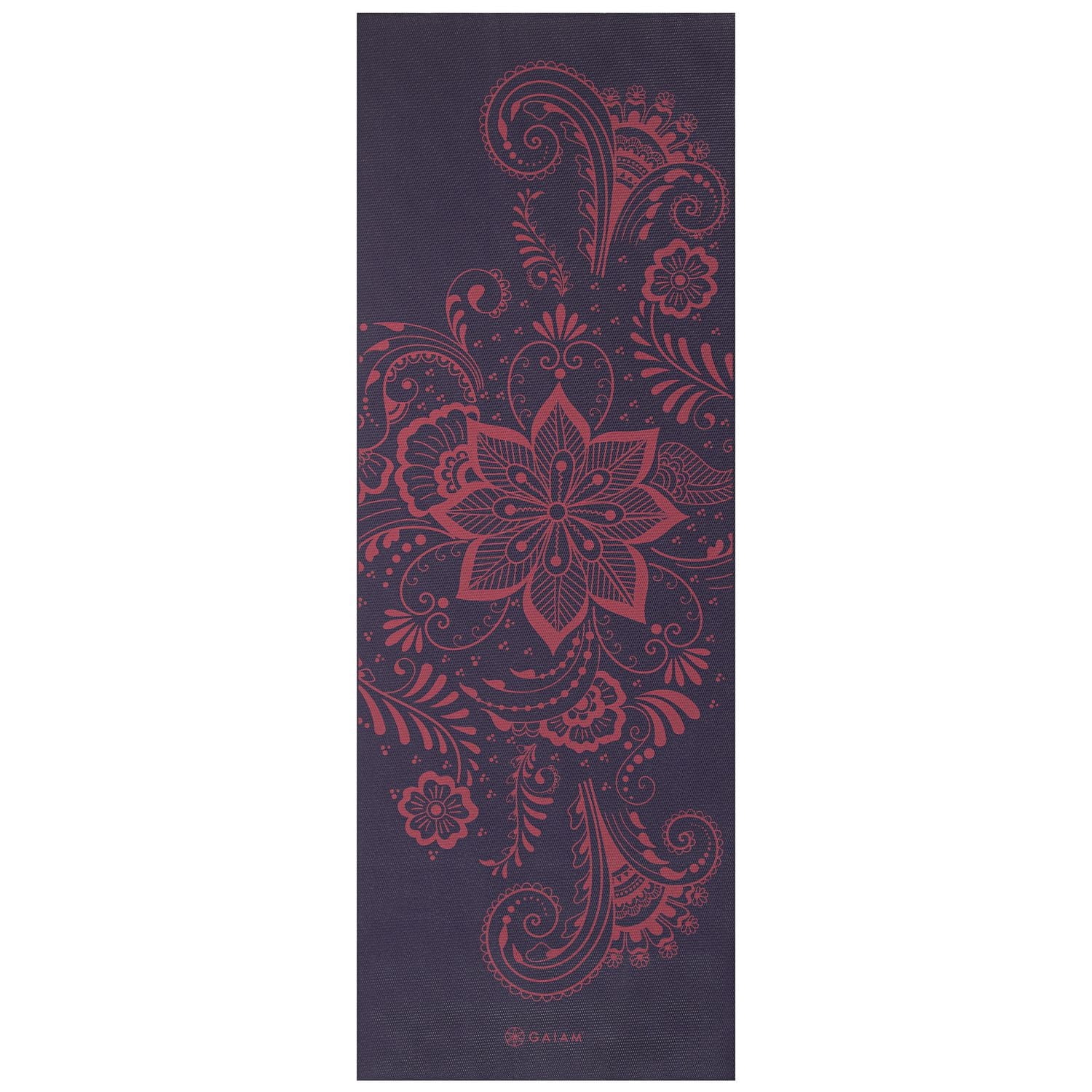 GAIAM 6MM Premium Yoga Mat - Aubergine Swirl