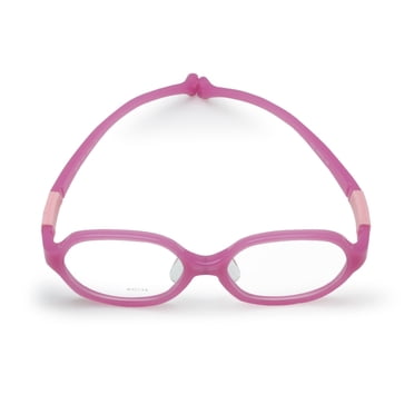 Kids Optical Glasses Round Frame TR90 Size 43 Elastic Strap Retainer No Screw Boys Girls 2-4Y
