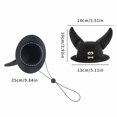 thumbnail image 3 of TIELUTT Halloween Pet Cat Witch Hat with Adjustable Horns Animal Pet Clothes Closet Pet Clothes Hangers for Small Dogs Pet Clothes Rack Pet Clothes for Large Dogs Female Pet Clothes Hangers Metal, 3 of 4