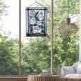 thumbnail image 1 of Stained Hangings, Decorative Flower Stained Glass Window, Handcrafted Stained , White flowers, 1 of 7