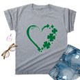 thumbnail image 4 of TopLLC St. Patrick's Day Patricks Day Chemises pour Femmes Hauts de Sarrau St Patricks Day Mode pour Dames St. Imprimé Cœur Manches Courtes Col Rond Chemise Femme Décontractée Ample, 4 of 4