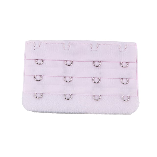 Maoww Rallonge de Bretelle de Soutien-Gorge Boucle 4 Crochets Accessoires Pratiques Respirants Remplacement Réglable 3 Rangées sous-Vêtements Rose