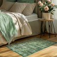 thumbnail image 4 of Tapis d'Intérieur Boho Vert 2 X 3 Pi – Tapis de Porte d'Entrée Lavable à la Machine, Tapis de Chevet Ou Tapis de Cuisine avec Endos Antidérapant et Poil Ras, 4 of 7