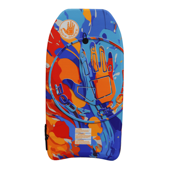36 Inch Bodyboard Foam Boogie Board with Leash Lightweight Beach Bodyboard for Kids and Beginners