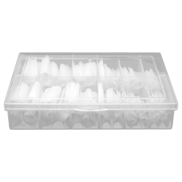 Long Nail Tips, 240pcs Extra Long Nail Tips Artificial French Extra Long For DIY Nail Salon Home Use Transparent,Natural