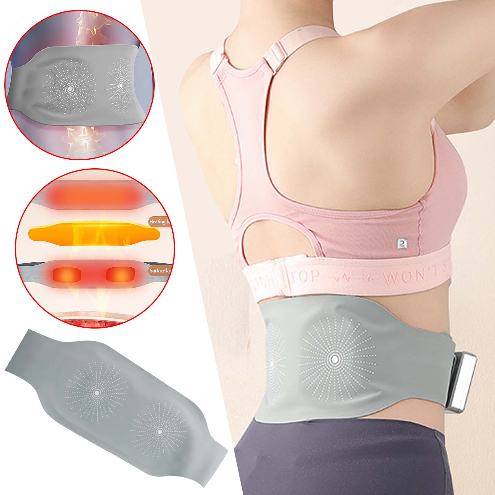 PEONAVET Warm Palace Massager Warm Palace Massager Household Hot Compress Massage Waist Protector, Fully Automatic Vibration Kneading Instrument, Heating Belt, Warming Uterus