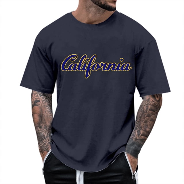 LUOGENLI T-shirts pour Homme pour Hommes T-Shirt à Imprimé Floral à Manches Courtes à Col Rond pour Tenue Décontractée 4TG T-shirts pour Hommes T-shirts Graphiques Fête de la Saint-Patrick Bleu Foncé TTG