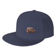 thumbnail image 1 of DouZhe Flat Brim Cap Snapback Hat, Rétro Graffiti Racer Imprime Casquette de Baseball Adulte Bleu Réglable, 1 of 6