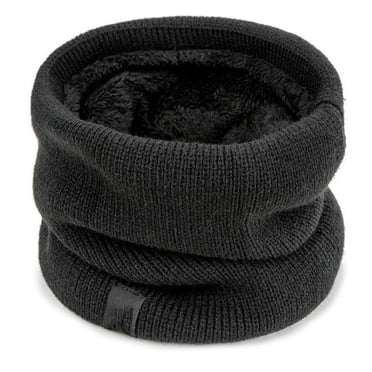 Knit Warm Scarf, Double Layer Neck Warmer Scarf Soft Fashionable Thickened Elastic Plush Lining for Cycling Hiking for Men