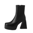 thumbnail image 2 of Styesk Boots for Women Winter Thick Bottom Boots Female Boots But Knee Thin Within The High Boots Water Proof Boots Round Toe Rider Boots Work Boots for Women, 2 of 7