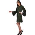 thumbnail image 2 of Moomaya Solid Cotton Robes For Women Plus Size Kimono Robe Short Nightwear, 2 of 6