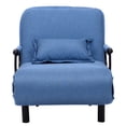 thumbnail image 1 of Patiojoy Fauteuil-Lit Pliant Fauteuil Lounge Canapé 5 Positions Mobilier pour la Maison Bleu, 1 of 6
